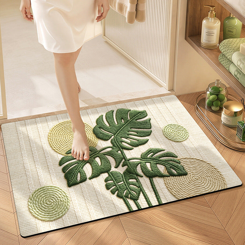 Floral Embroidered Area Rug Kalsten