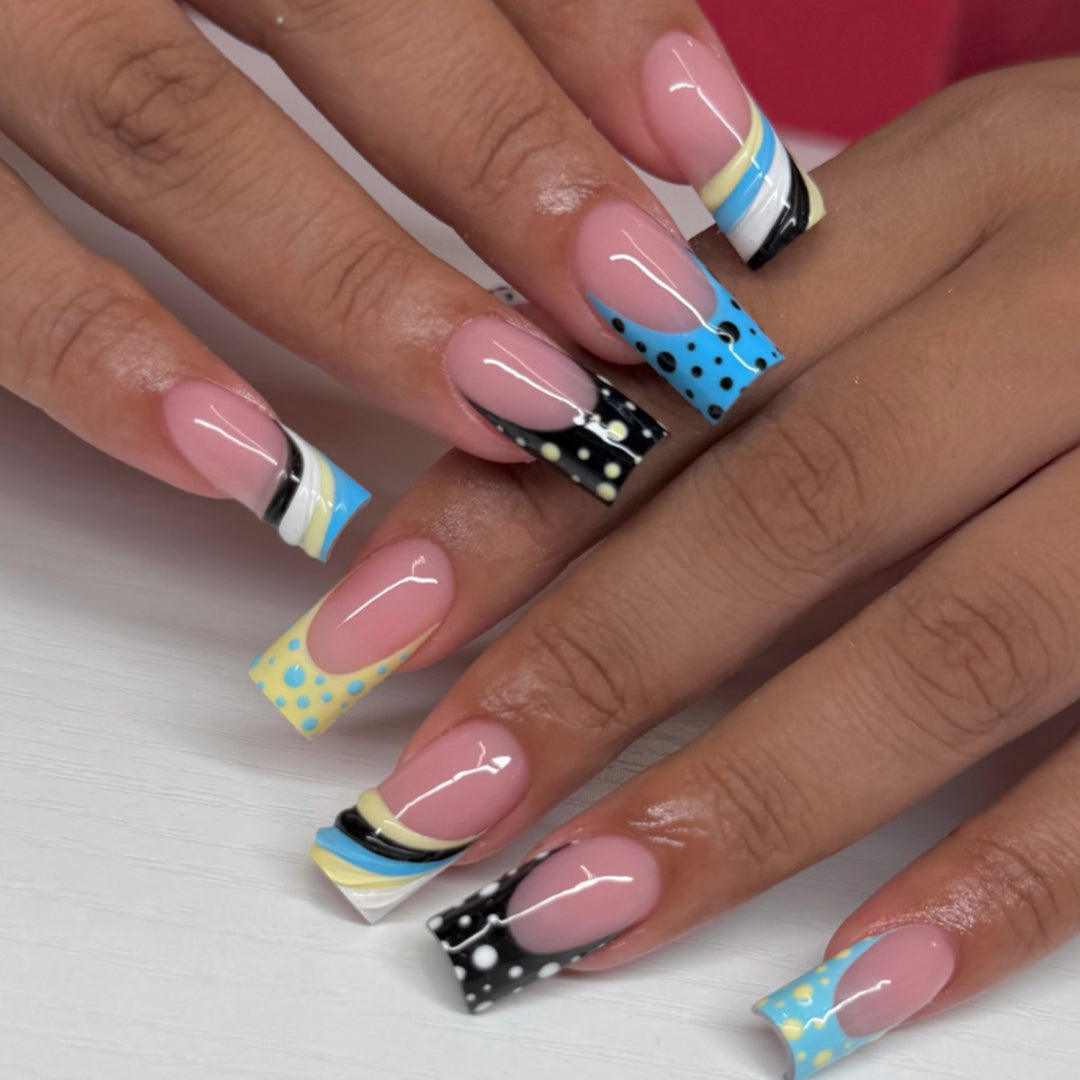 Artistic French Tip Nail Extensions Kalsten
