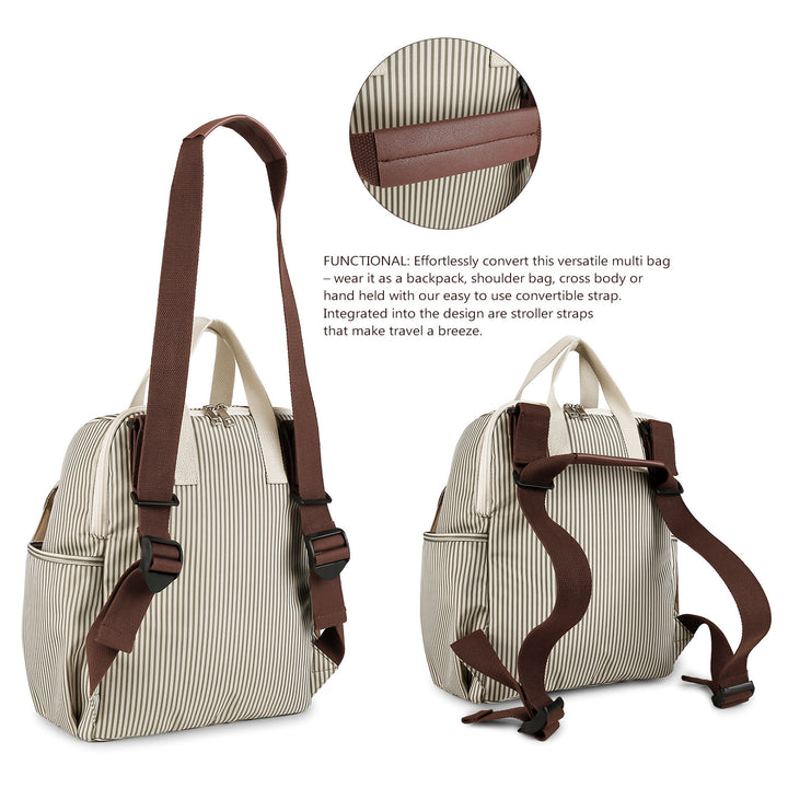 Multifunctional diaper backpack with integrated changing mat Kalsten