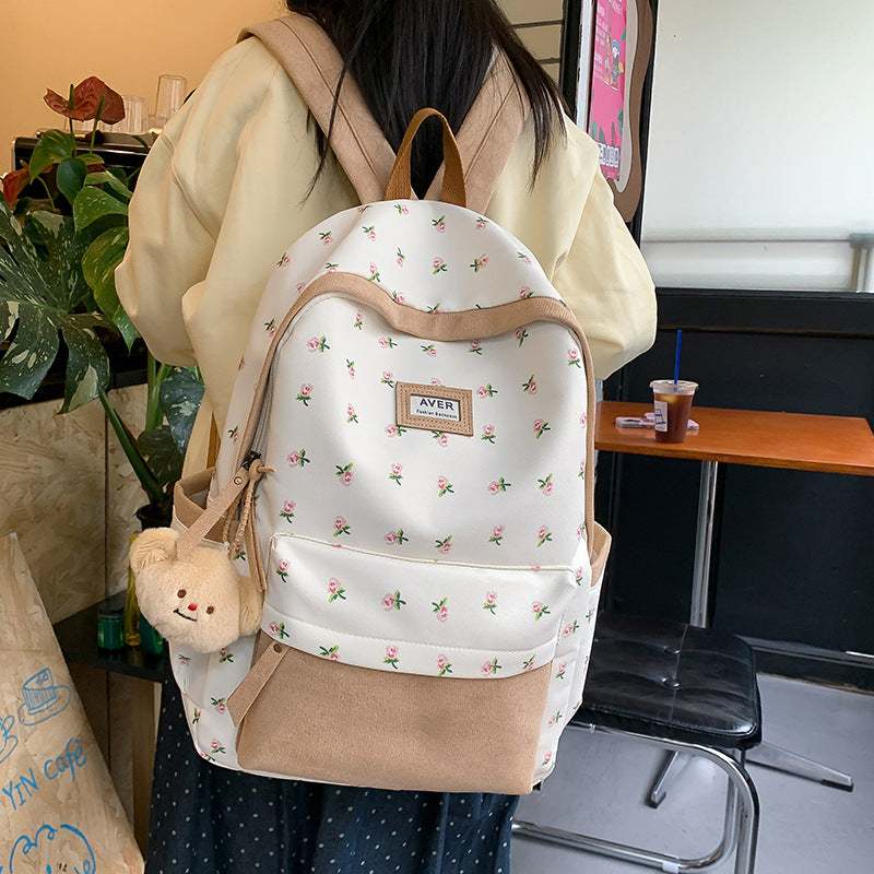 Floral Patterned School Backpack Kalsten