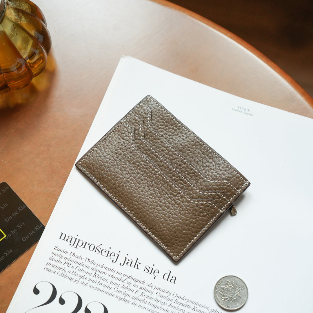 Textured Leather Card Holder
