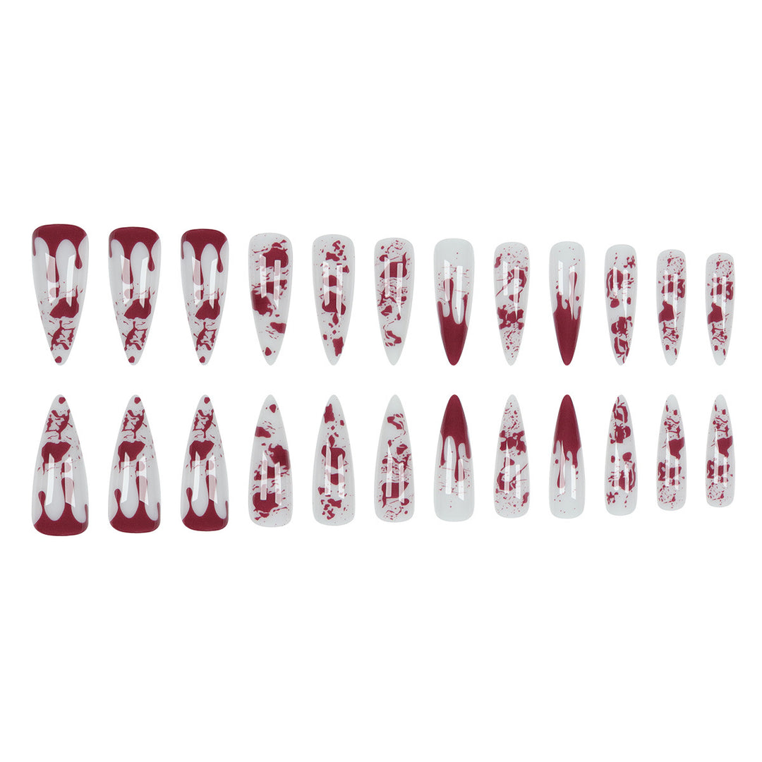 Gothic Blood-Drip Stiletto Nails Kalsten