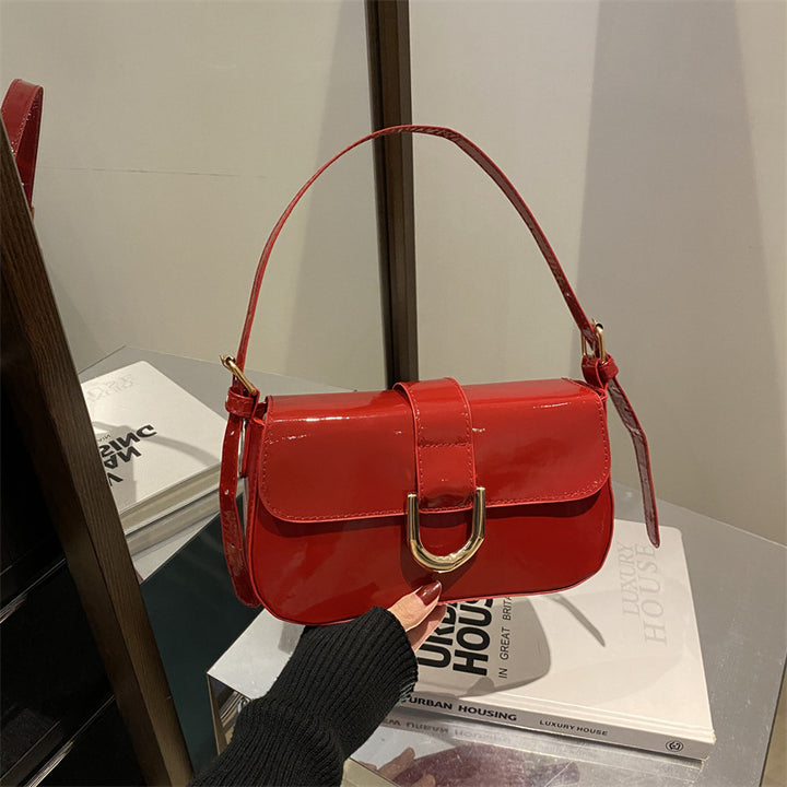 Elegant Patent Leather Crossbody Handbag