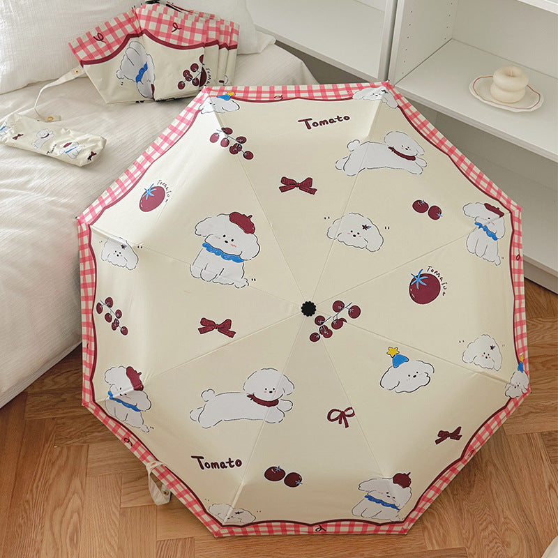 Women's Foldable Umbrella with Adorable Animal Design Kalsten