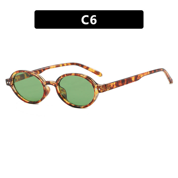 Ladies fashionable oval-shaped sunglasses with fancy frame Kalsten