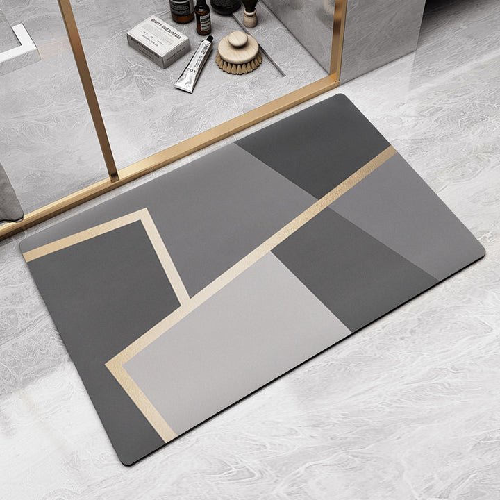 Geometric Pattern Bath Mat