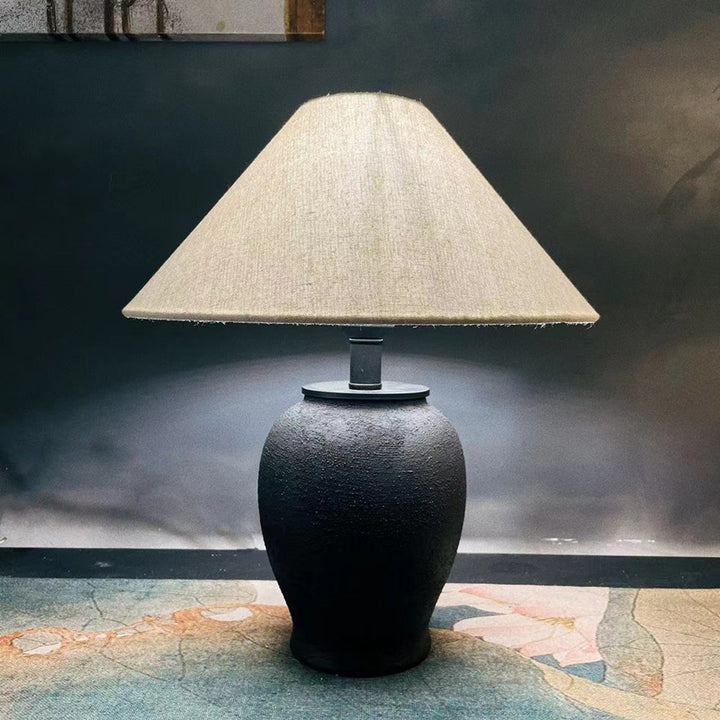 Decorative Table Lamp with Unique Ceramic Base