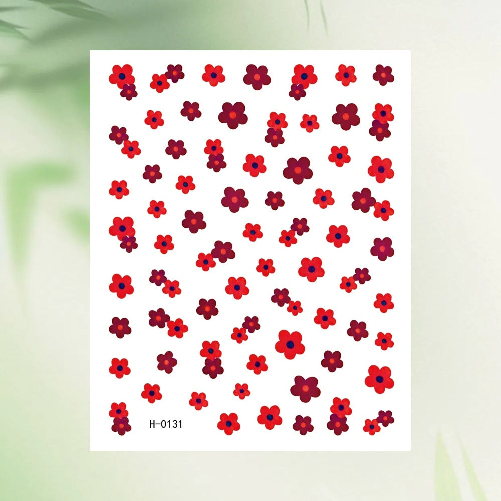 Floral Nail Art Sticker Sheet