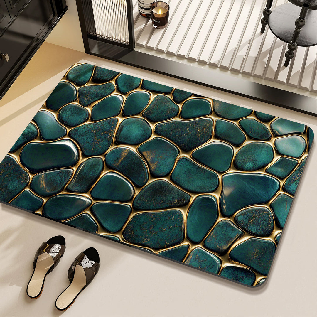 Luxury Marble Print Bath Mat