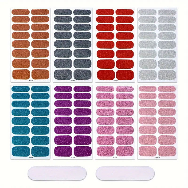 Sparkling Ombre Nail Art Wraps