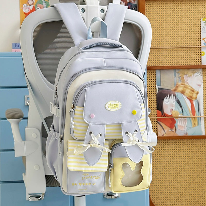 Playful Bunny-Ear Print Backpack Kalsten