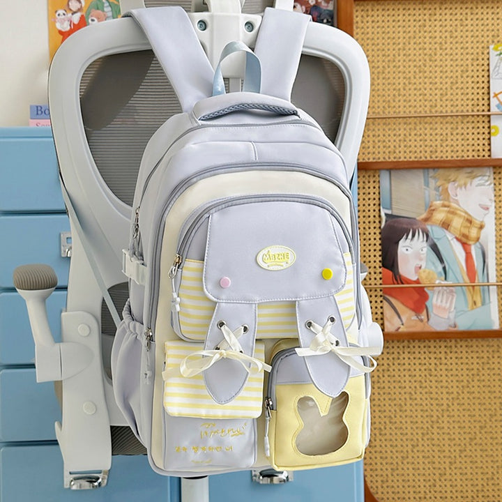 Playful Bunny-Ear Print Backpack Kalsten