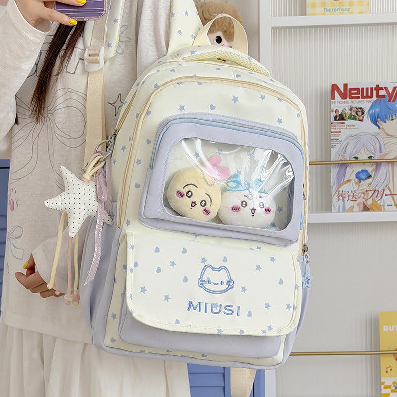 Cute Cartoon-Theme Transparent Window Backpack Kalsten