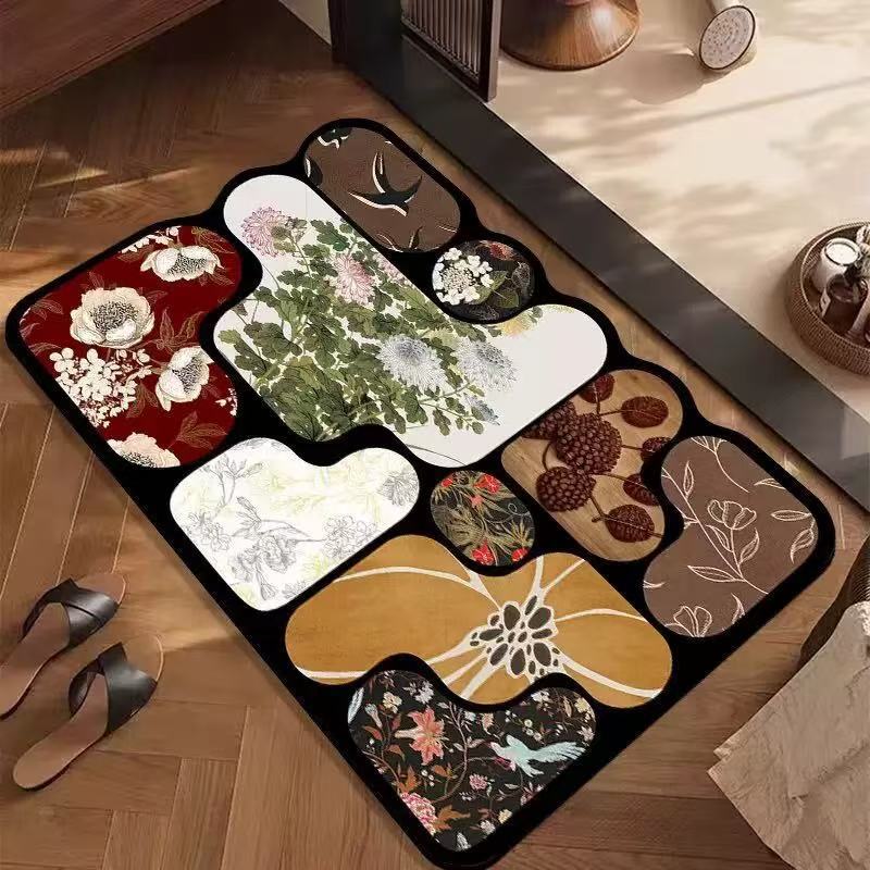 Artistic Floral Print Area Rug for Home Decor
