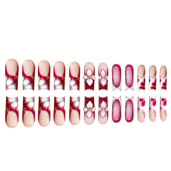 Elegant Floral Nail Art Extensions Kalsten
