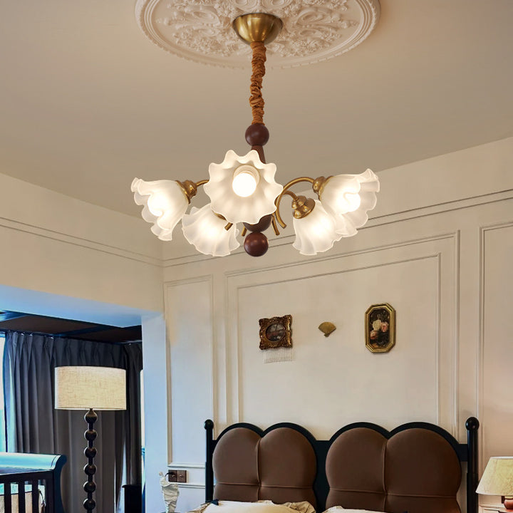 Vintage-Inspired Floral Chandelier