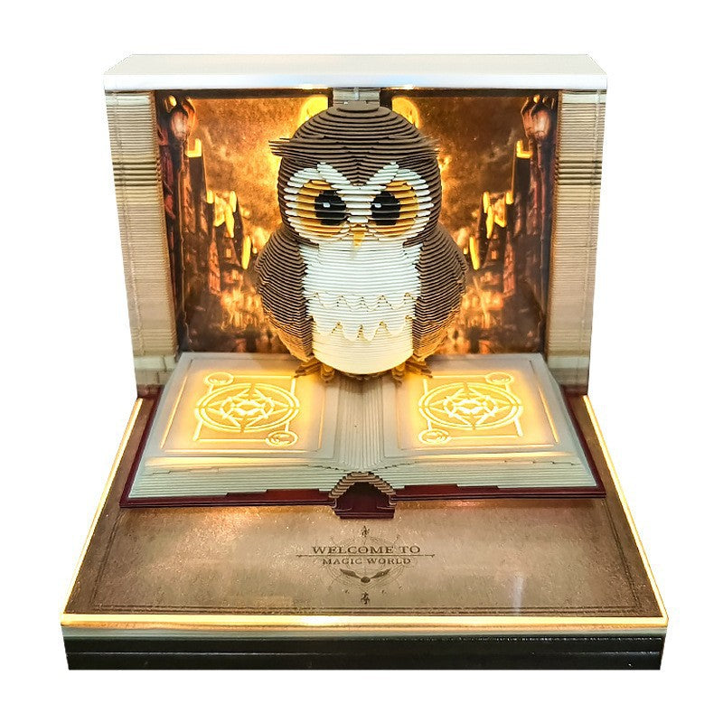 Handcrafted Layered Diorama Led Lightbox With Pop-Up Maple Tree Scene