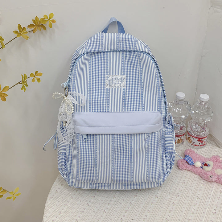 Cute Checked Design Backpack Kalsten