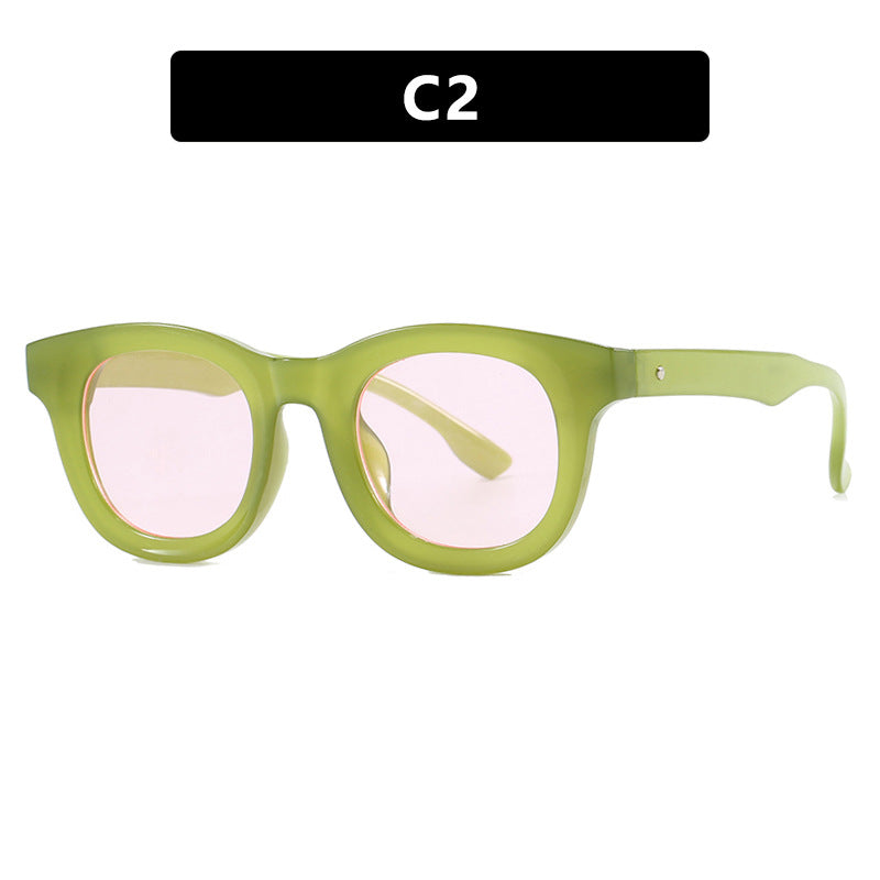 Women's stylish round sunglasses with sturdy frame and protective UV filter Kalsten