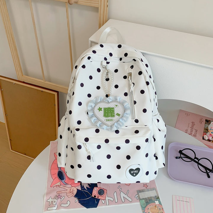 Polka Dot Patterned School Backpack