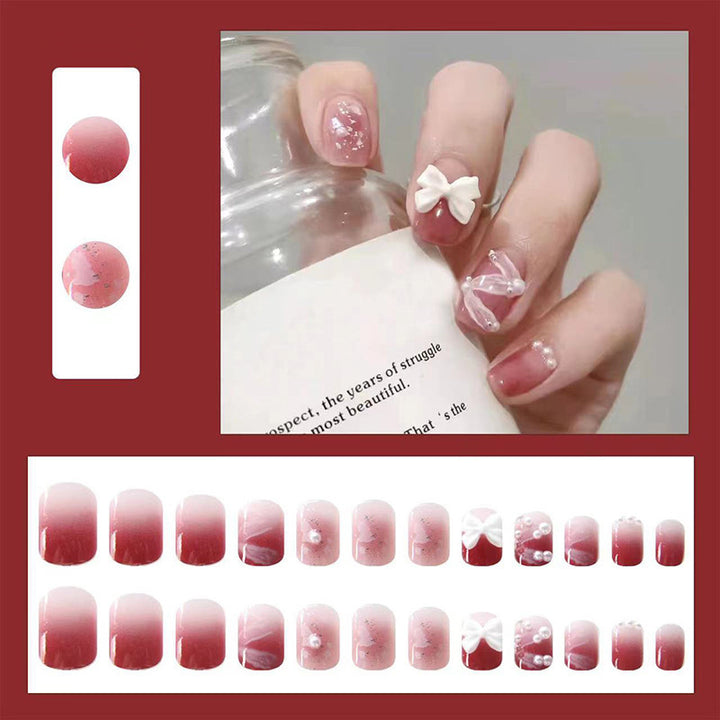 Nail art with cute bow pattern Kalsten