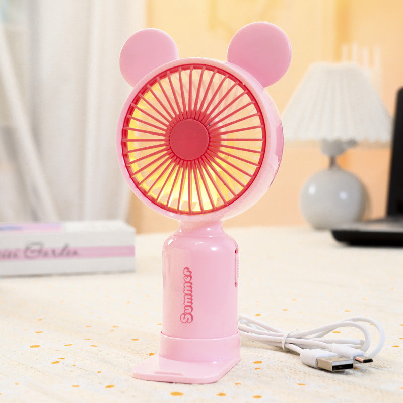 Women's Portable Hand Fan with Cute Ears Kalsten