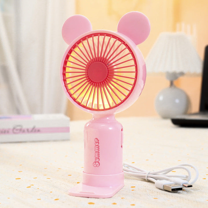Women's Portable Hand Fan with Cute Ears Kalsten