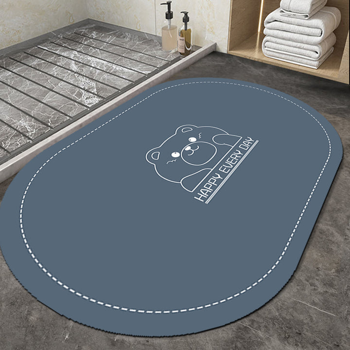 Playful Dinosaur-Themed Bath Mat