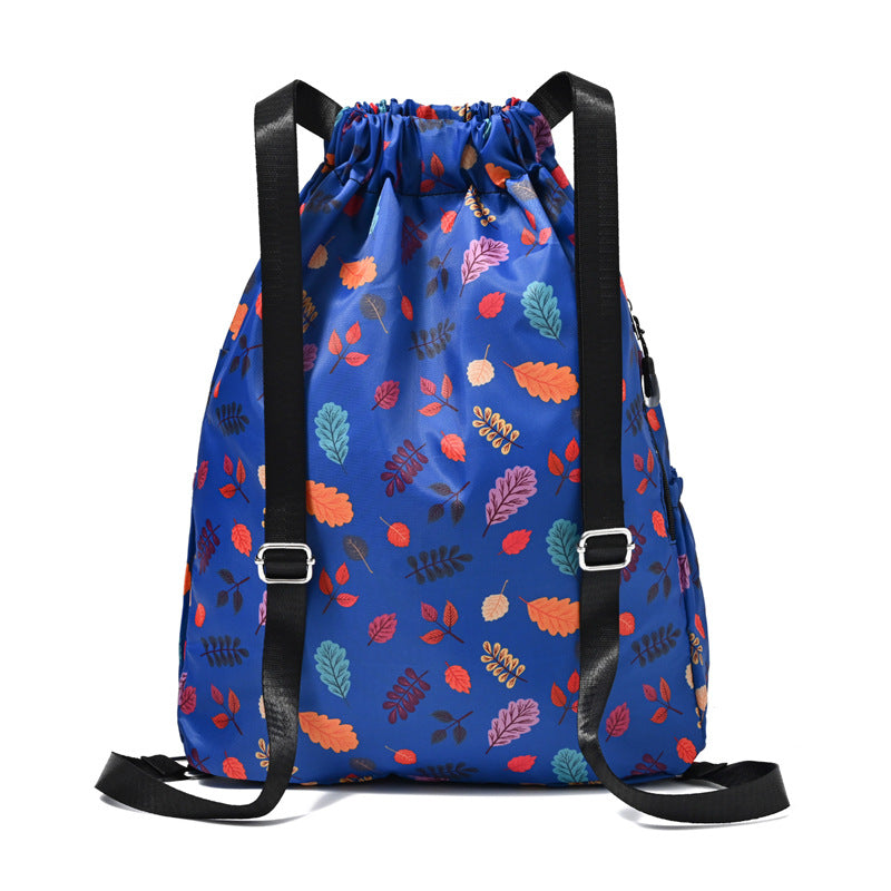 Drawstring Elephant Print Backpack Kalsten