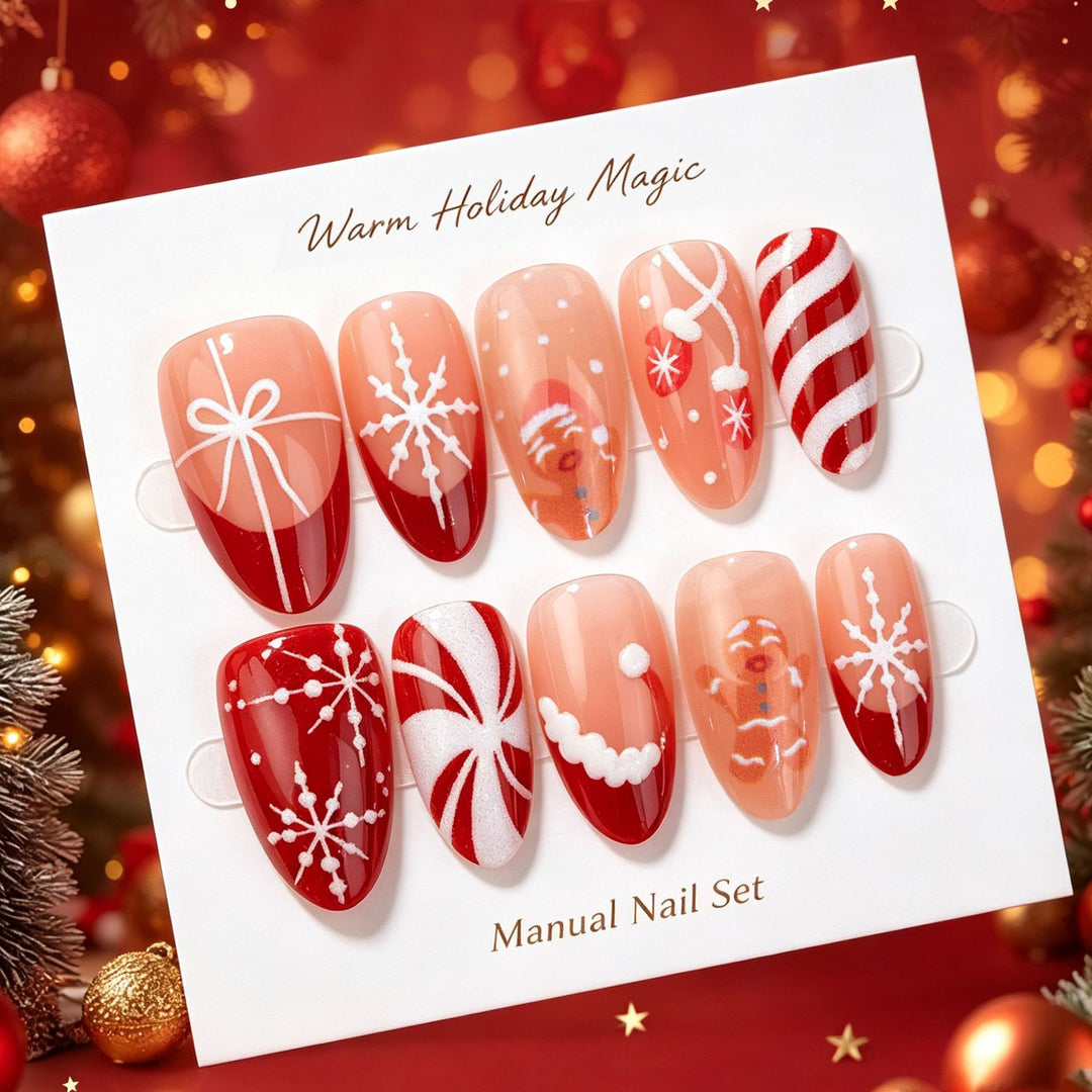 Holiday-Themed Manual Nail Set