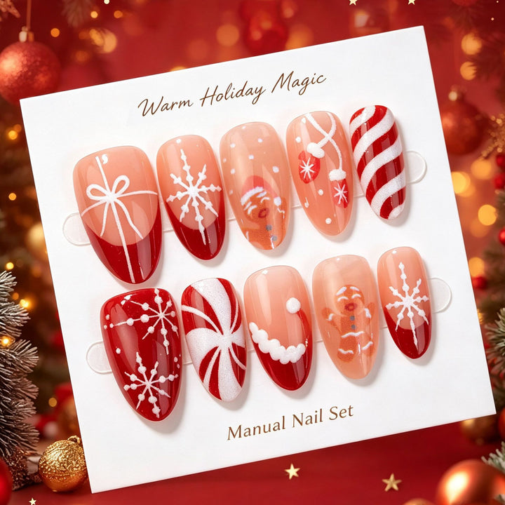 Holiday-Themed Manual Nail Set