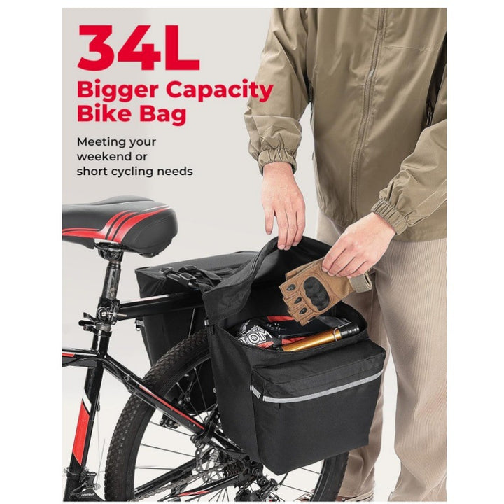 Bicycle bag with multiple attachment and insulated inner pocket Kalsten