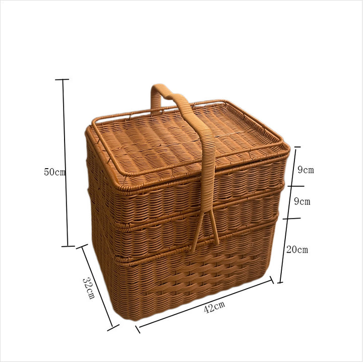 Elegant Woven Picnic Basket Kalsten