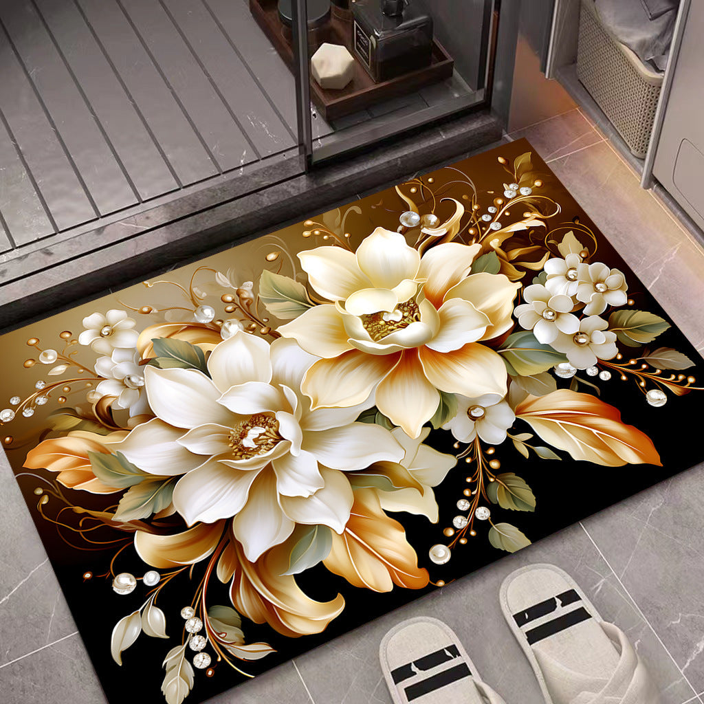 Floral Decorative Door Mat Kalsten