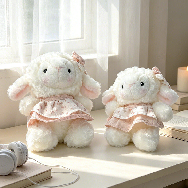 Plush Bunny Dress-Up Sitting Cuddler with Floppy Ears and Embroidered Face Kalsten