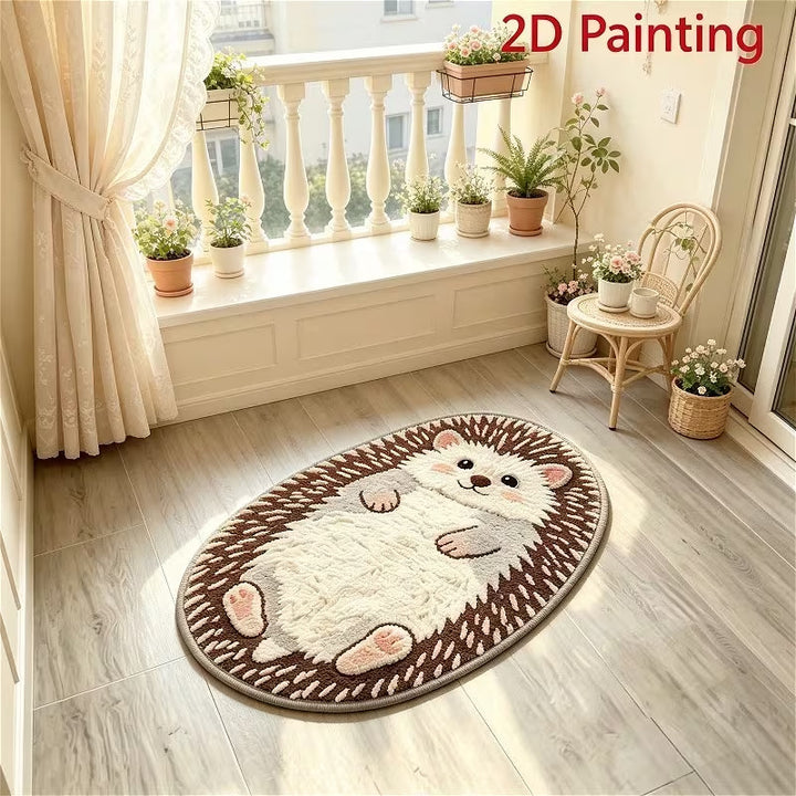 Cute Hedgehog Shaped Area Rug