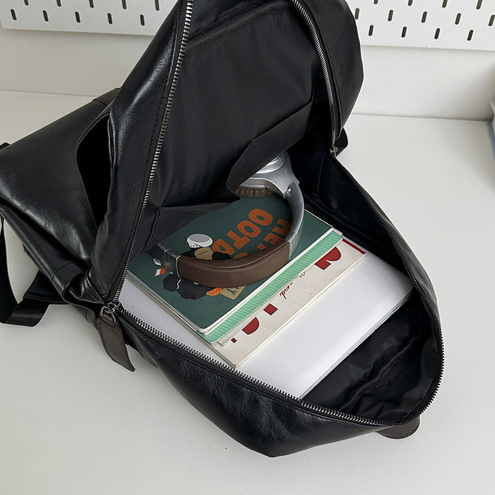 Vintage Leather Structured Backpack