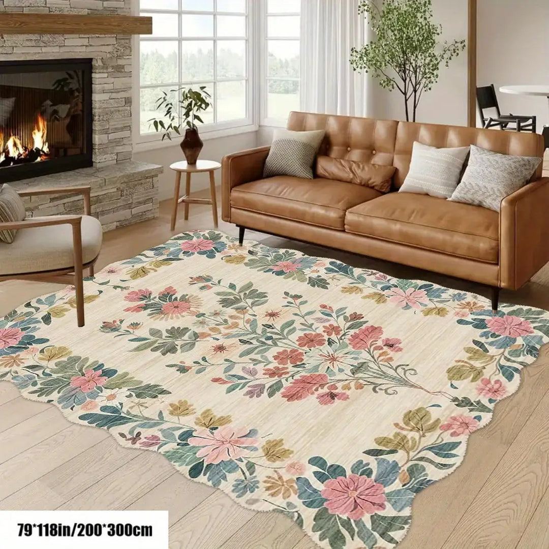 Floral Pattern Decorative Area Rug