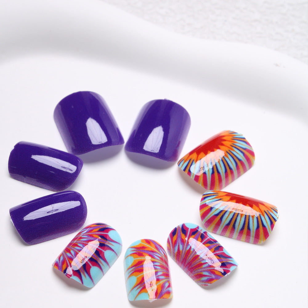 Artistic Tie-Dye Press-On Nails Kalsten