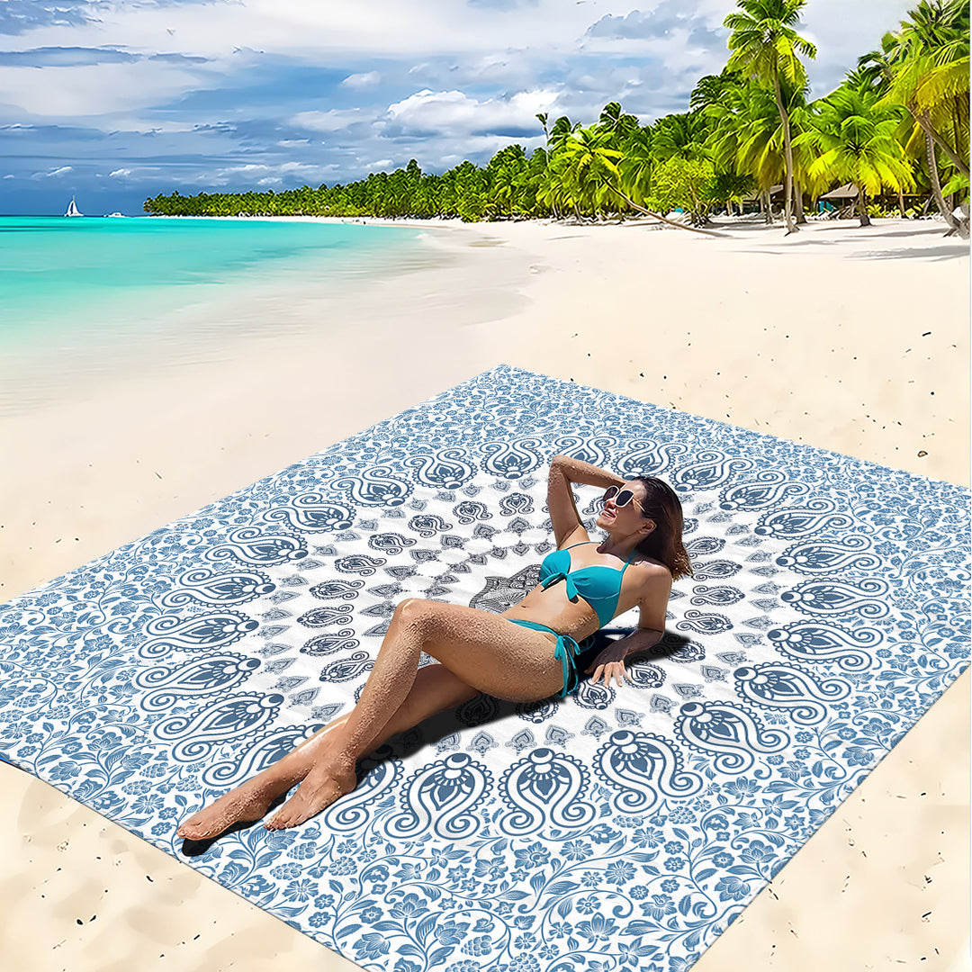 Mandala Design Beach Mat Kalsten