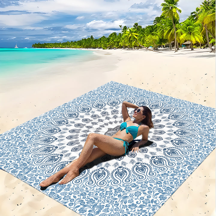 Mandala Design Beach Mat Kalsten