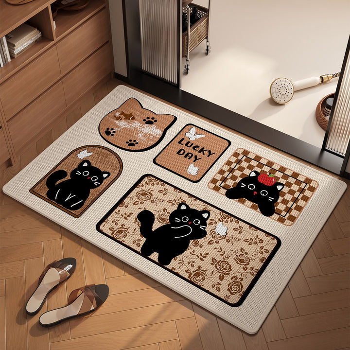 Cat-Themed Decorative Indoor Mat