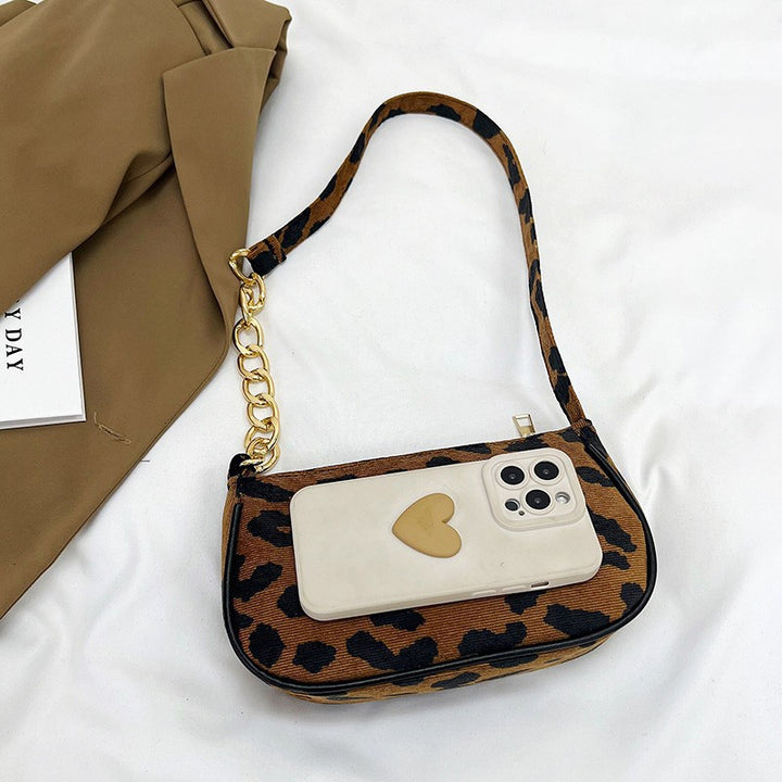 Leopard Print Crossbody Handbag
