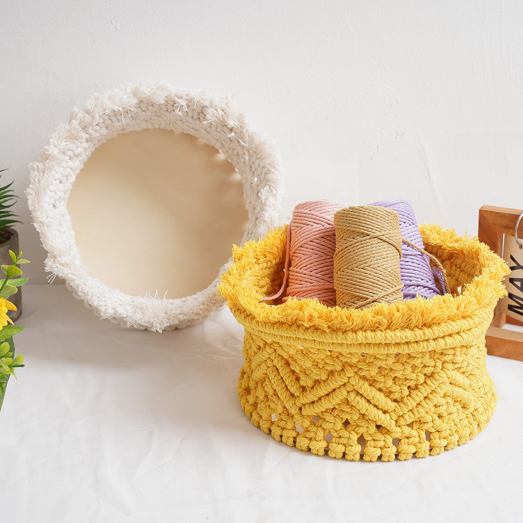 Decorative Macrame Storage Basket Kalsten