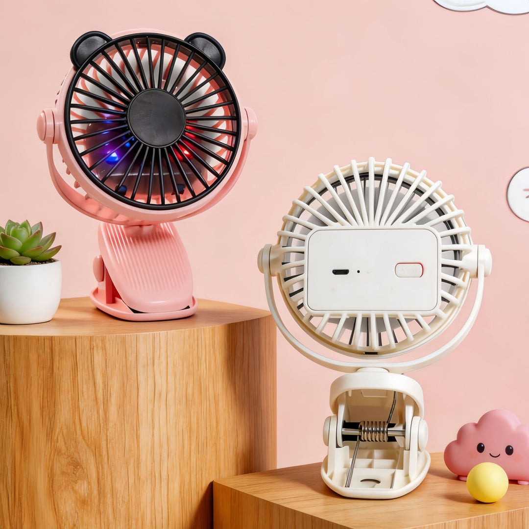 Women Portable Hand Fan with Creative Animal Ears Kalsten