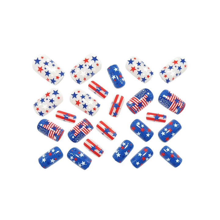 Artificial nails with patriotic star design Kalsten