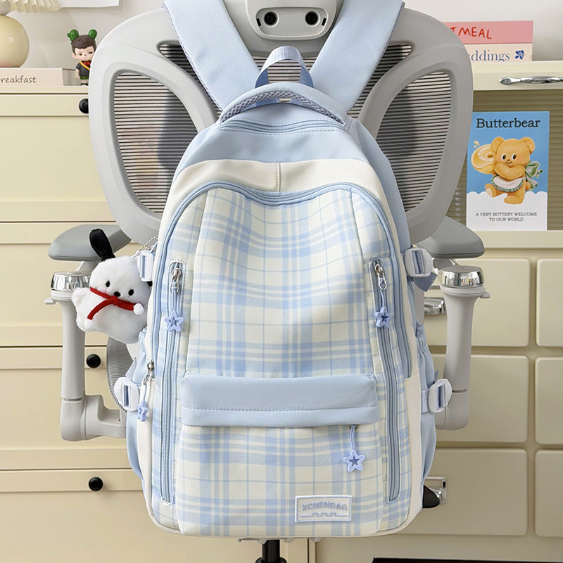 Stylish Checkered Patterned Backpack Kalsten