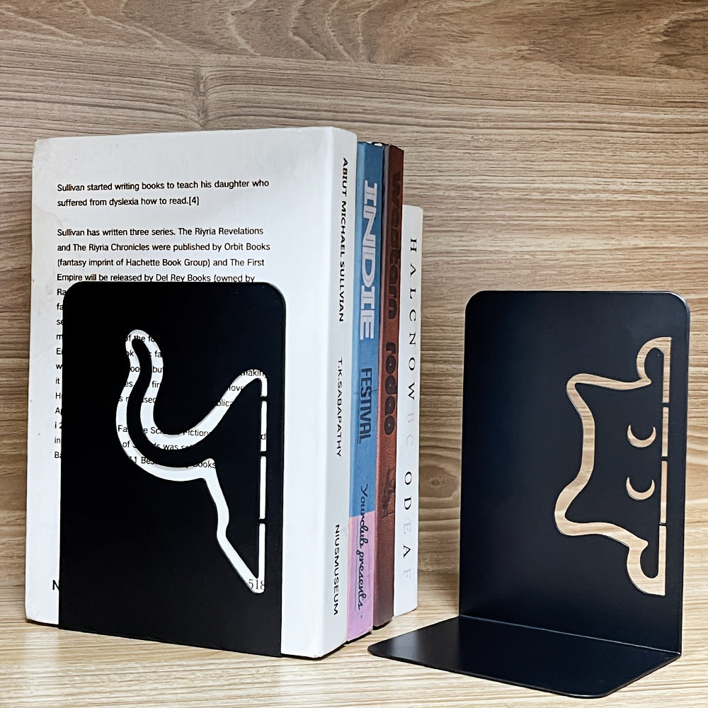 Cat-Themed Decorative Book Ends