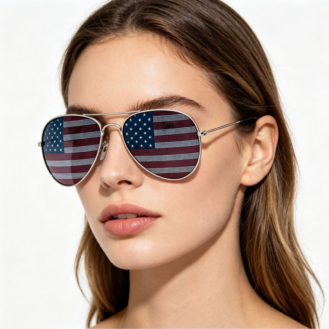Patriotic Aviator Sunglasses Kalsten