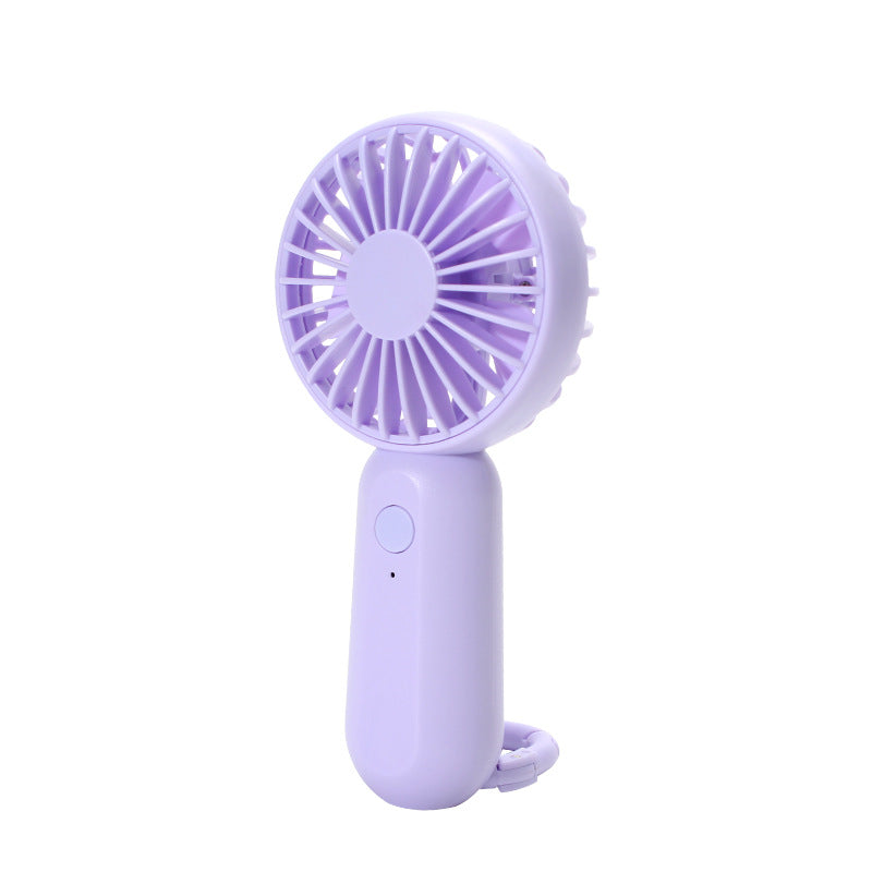 Women's compact portable handheld fan with rechargeable battery and carrying strap Kalsten